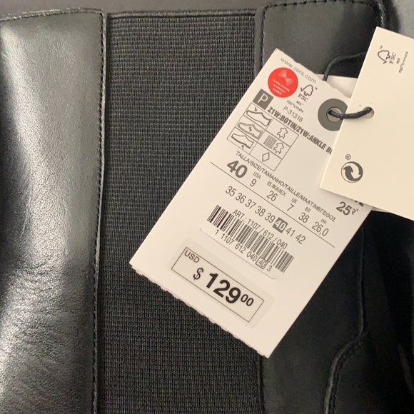 Zara Leather Lug Sole Ankle Boots - Picture 10 of 12